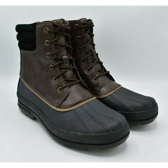 Sperry Mens Size 8 M Cold Bay Brown Black Duck Boots STS19550 - Picture 1 of 10
